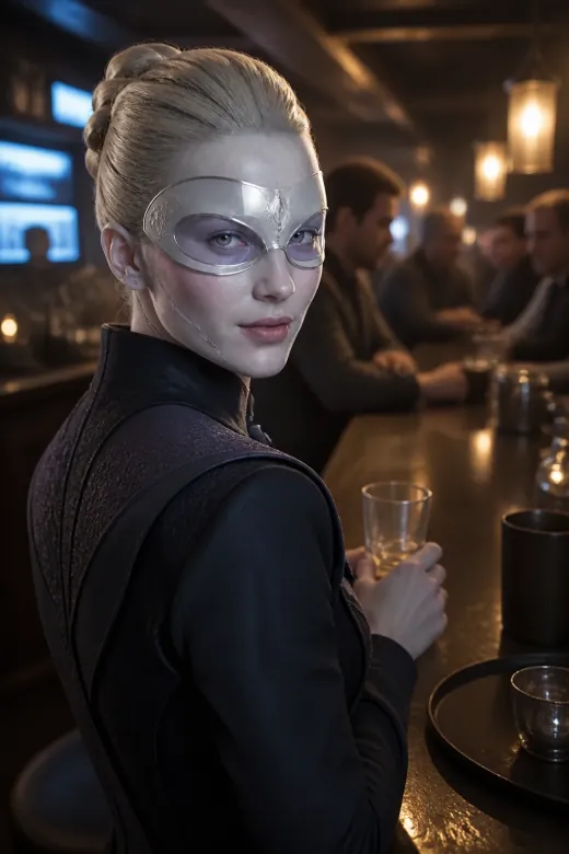 Kirora Ashby, a Perigee character, at the Cantina Row