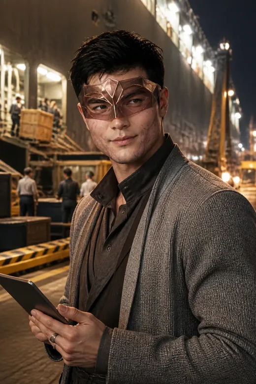 Soneo Veyr, a Perigee character, at the Dock Level