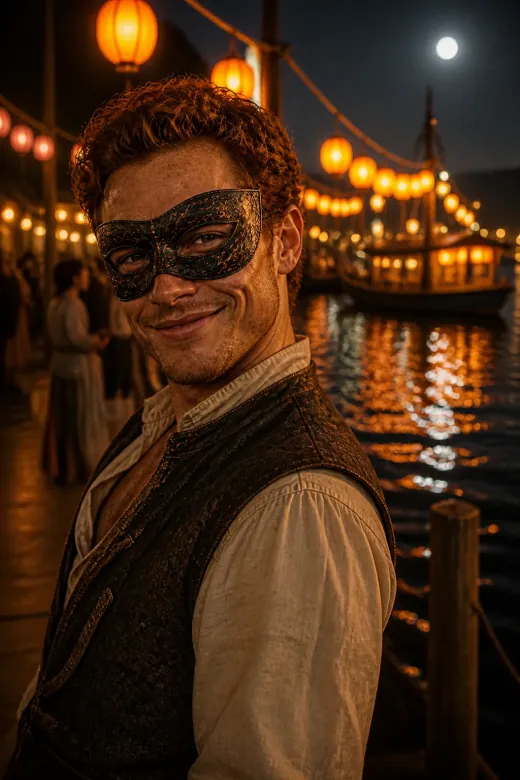 Ilarion Greymere, a The Veil character, at the Lantern Quay