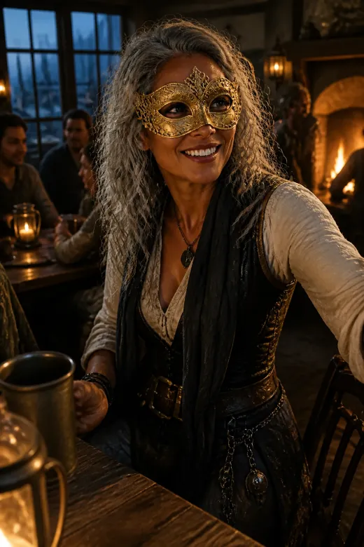 Liliana Foxlane, a The Veil character, at the Dockside Tavern